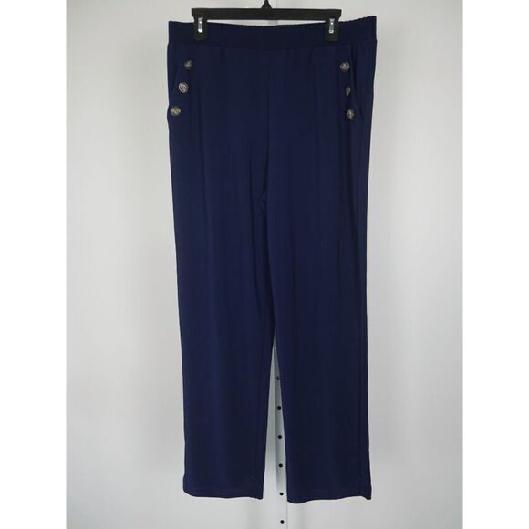 NY Collection Women's Petite Wide Waist Pull On Pants PL - Picture 2 of 8
